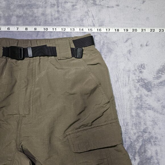 The North Face Men’s Hiking Shorts Size Medium Cargo Shorts with Belt Dark Green - Picture 6 of 9